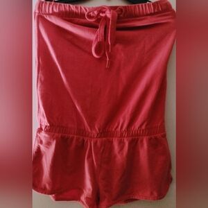 Retro Hot Pink strapless romper